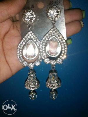 Pair Of Silver Drop Earrings