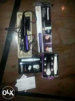 Purple And Black Hair Flat Iron With Box