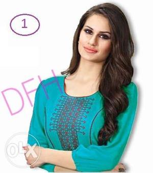 Rayon Kurtis-Fine Embroidery work-Payonline-Get-Delivery at