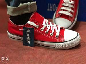 Red Converse All Star Low Top Sneakers