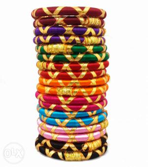 Silk thread bangles different colour and style