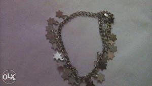 Silver Star Pendant Bracelet