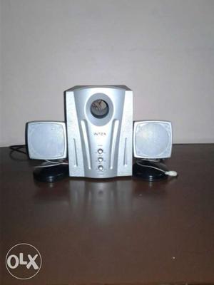 Three-piece Silver Speaker System Set