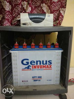 White And Blue Genus Invomax Battery only and with inverter
