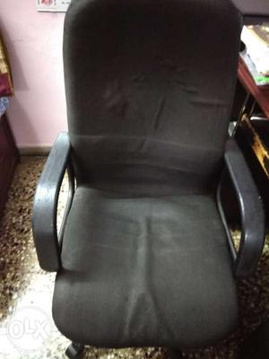 2 black colour chairs