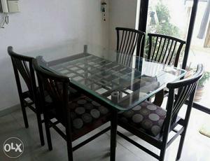 6 seater teekwood dinning table with 6 chair's