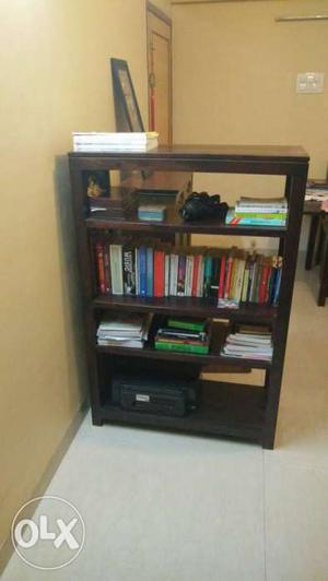 Alexandria Bookshelf, mahogany finish. 5 shelves.