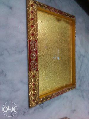 Beautiful designer tray in golden colour