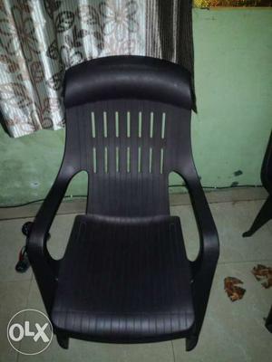 Black Plastic Lawn Chair