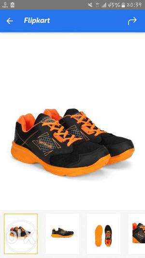 Black-and-orange Athletic Shoes
