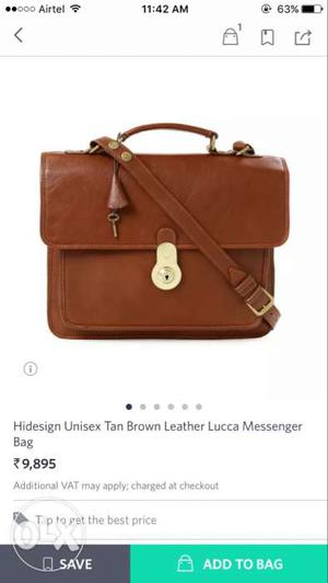 Brown Leather Lucca Messenger Bag Screenshot