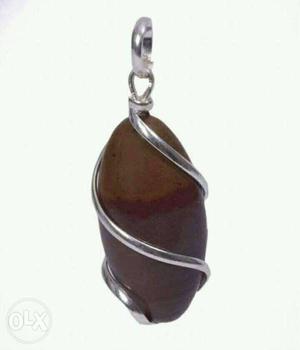 Brown Stone Pendant Necklace