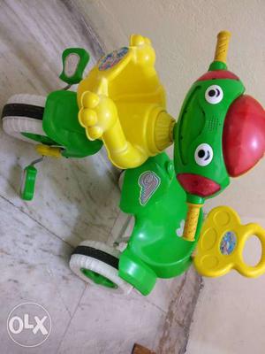 Children's Green And Yellow Trike