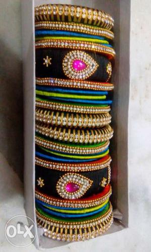 Complete bridal set of bangles very beautiful combination