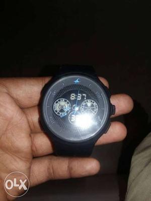 Fastrack Black Chronograph Watch