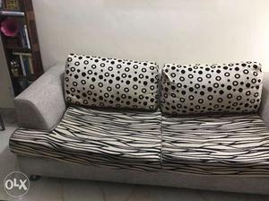 Gray And Black Fabric Sofa