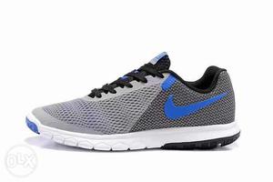 Gray And Blue Nike Sneakers