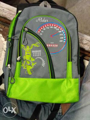 Green And Gray Rider Backpack