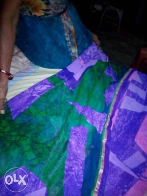 Green And Purple sari