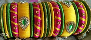 New handmade silk thread bridal bangles set..