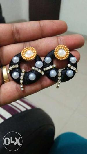 New handmade silk thread chandbali earings..