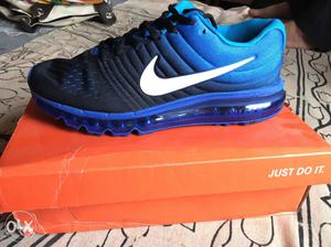 Paired Black And Blue Nike Airmax On Box