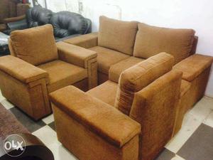 Sofa set in light brown color available in lowest price