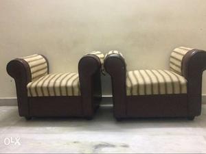 Sofa set is in good condition with pillows