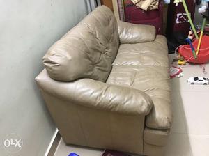 Three plus two leather sofa for sale.Two seater