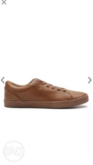 UCB new Men's Brown leather Low Tops Sneakers