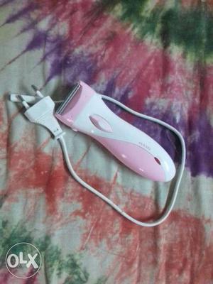 White And Pink Hair Trimmer