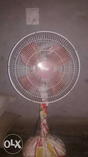 White And Pink Pedestal Fan