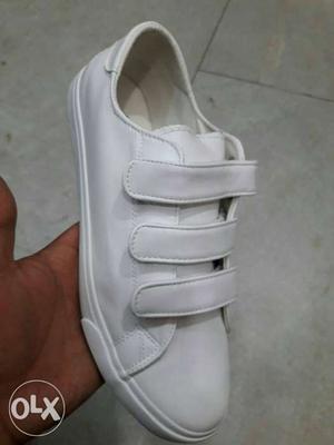 White Velcro Strap Shoe