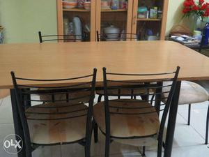 Wrought Iron Dining Table - 6 Chairs