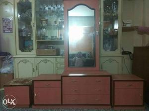  dressing table with two side table wood