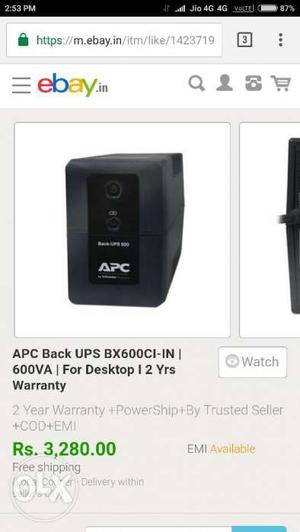 APC Back UPS BX600CI-In