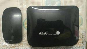 Black Akai Wifi Router; Black Akai Wireless Mouse