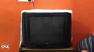 Black Widescreen CRT Television