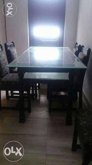 Designer dining table - made of pure polished wood