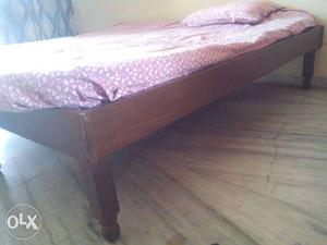 Double bed without mattress up for sale.