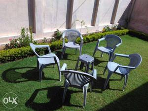 Five italica chairs with small table