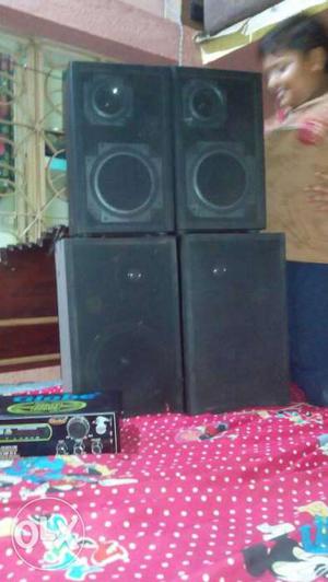 Four speakers and one machine