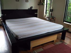 King sized bed with mattress