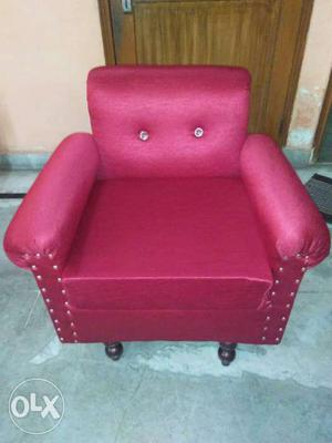Pink Fabric Sofa
