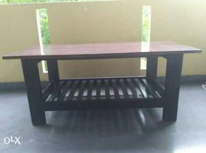 Solid black teakwood Coffee table with veneer