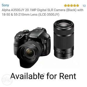 Sony a available for rent per hour 80 Rs Full day 700