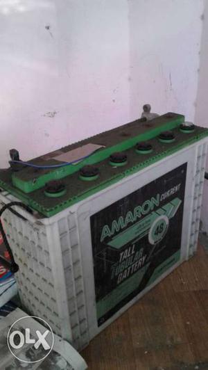 White And Green Amaron Tall tubular Inverter dead Battery