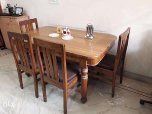 Wooden Dining table with 6 chairs