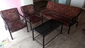 Wrought Iron Sofa Set (3+1+1) & Centre Table
