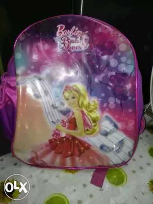 Barbie pink colour school bag for girls. only 3